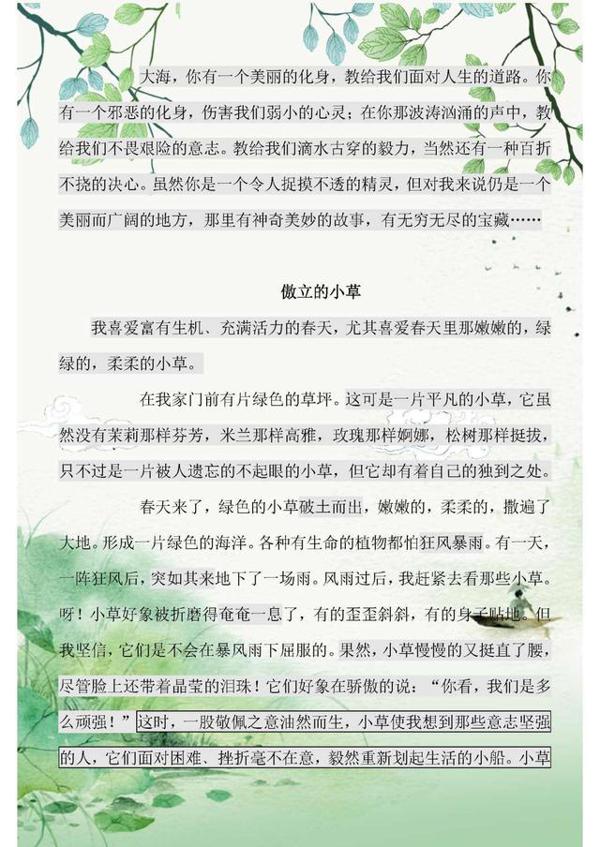 语文老师整理:小学满分作文集锦!非常值得学习,务必打印收藏好 8