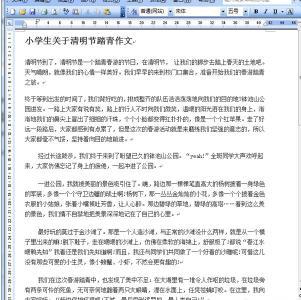 2020年最新难忘的清明节作文范文