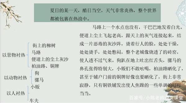语文作文如何进行侧面描写及阅读理解训练之侧面描写的作用 11