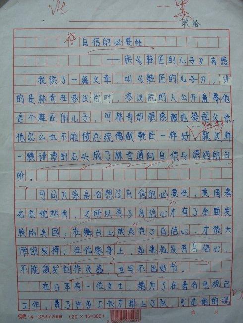 自信-关于青春的作文900字