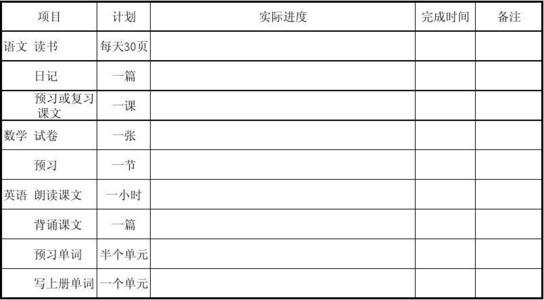 寒假学习计划怎么写