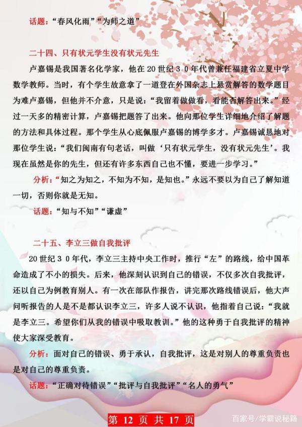 初中作文拿高分？中考满分学姐：用好这35个名人事例，定为你加分 11