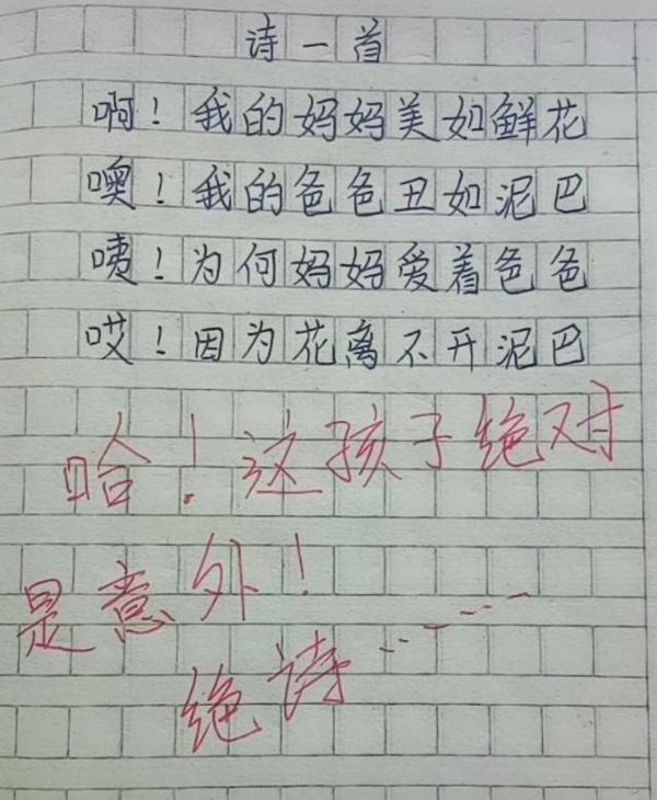 小学生作文《怀孕》火了,老师称其责任感强,网友感叹“萌翻了” 2