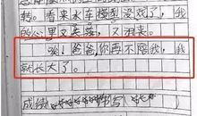 “爸爸，你再不陪我，我就长大了”小学生作文走红，家长值得深思