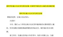 关于清明节的演讲稿：祭扫烈士墓_500字