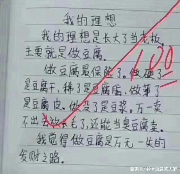孩子的“理想”有些奇葩,但作文字迹工整,老师也羡慕不已! 2