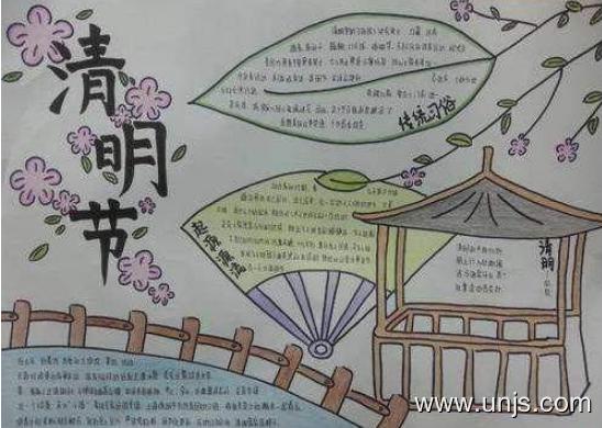 2020年快乐的传统节日清明节手抄报 1