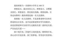 理想-我的理想作文400字