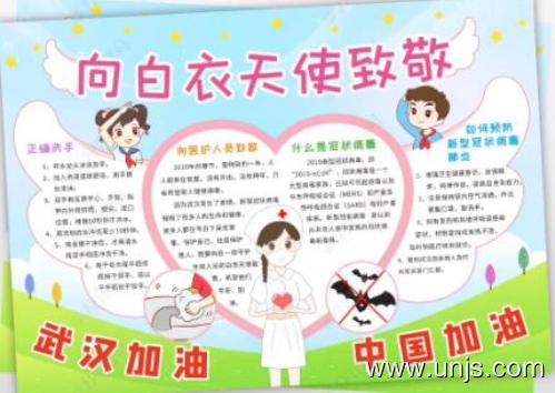 抗击疫情向医护人员致敬的手抄报 2