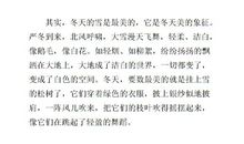 冬天的雪-小学写景作文600字