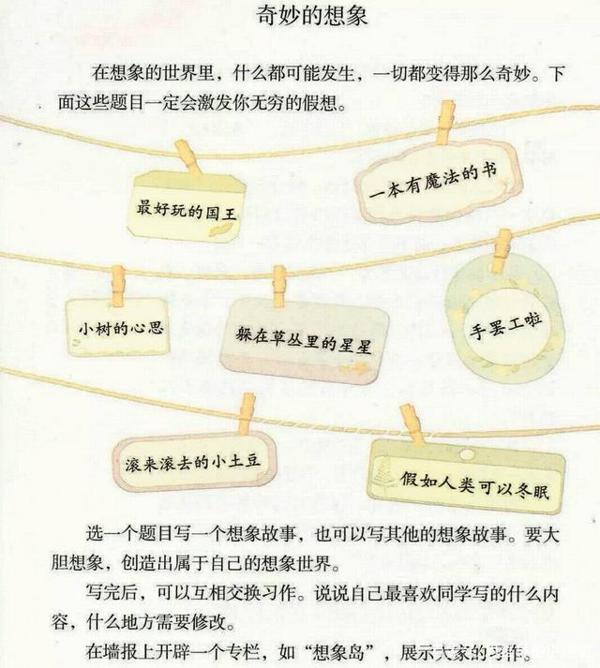 插上想象的翅膀——三年级同步作文