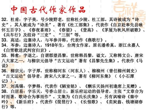 写作素材：外国文学常识_900字