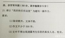 小学升初中作文：我的快乐在这里