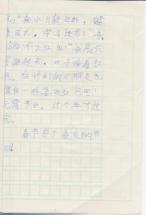 过春节 我的期盼作文500字
