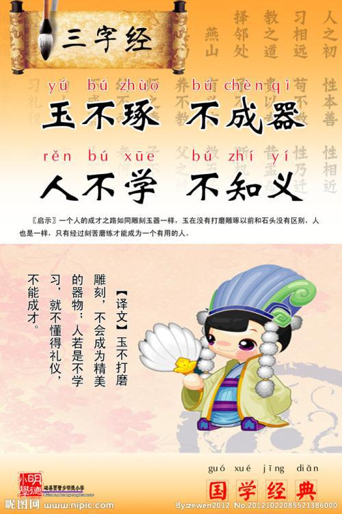 小学生必读国学经典：三字经原文及译文（四）