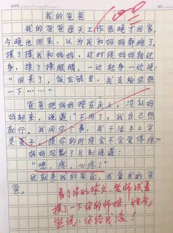 小学生满分作文，看哭了妈妈，感动了爸爸，网友：灵魂级写手 3