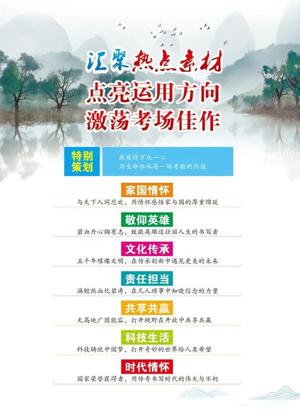 中高考作文必备 | 《作文热点素材及运用技巧》：标杆作文 ，一学就会 10