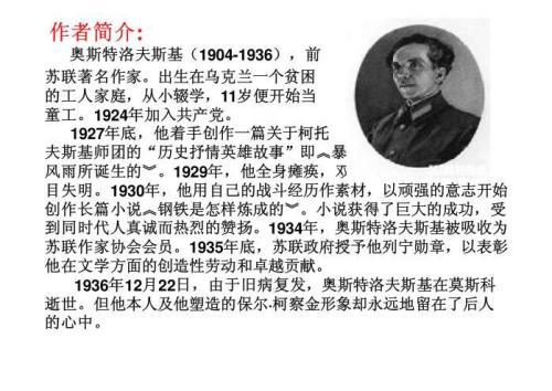 《钢铁是怎样炼成的》内容简介