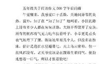 新雨 五年级写雨作文500字