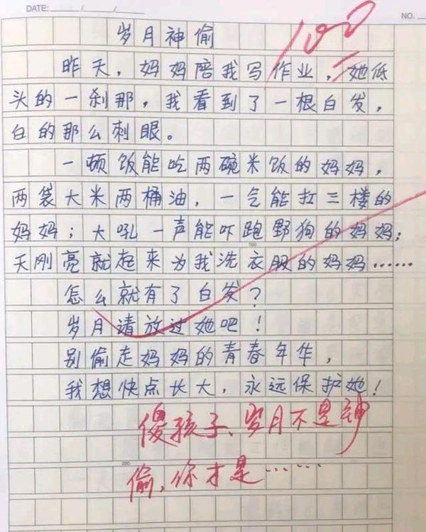 小学生满分作文，看哭了妈妈，感动了爸爸，网友：灵魂级写手 4