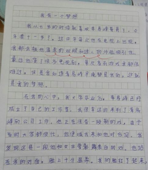 李易峰被初中生写进作文,老师的“评语”引起热议 2