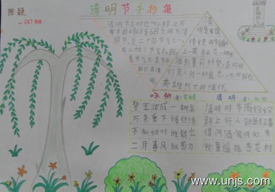 2020最新有关传统节日清明节的手抄报 1