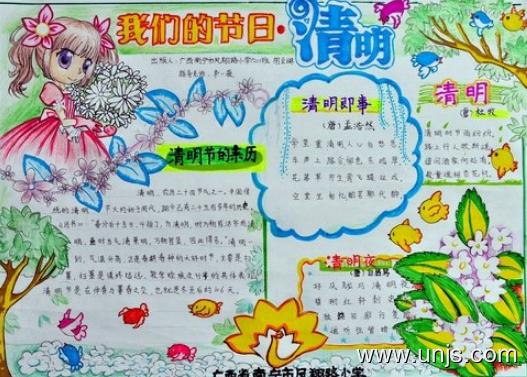 2020年最新有关清明节传统节日的手抄报 1