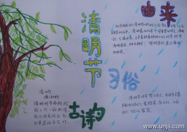 2020年最新的清明节传统节日手抄报