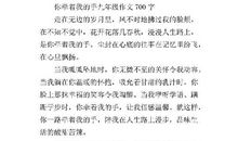 握着你的手-优秀记叙文700字