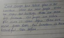 初三英语作文：我的家乡_650字