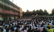 《作文指导报》主编周禄恒莅临内乡县马山一初中作中招作文专题报告