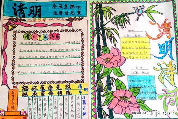 2020年最新的清明节手抄报 2