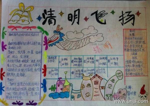 2020年小学生清明节手抄报 1
