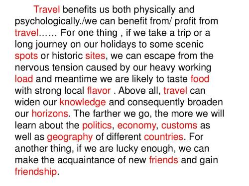 初三英语作文：Travel_500字的含义