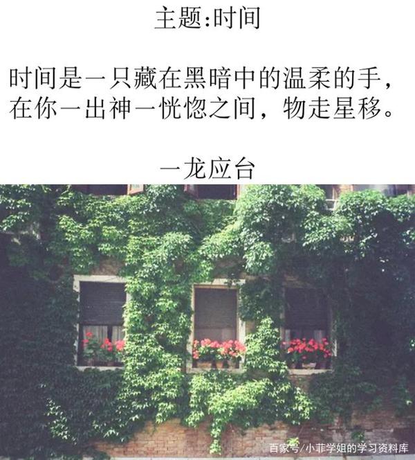 作文素材:百用不腻的宝藏句子 1
