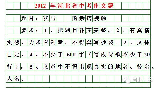 刚刚揭晓！河北2019年中考作文题出炉！你会怎么写？（附历届中考作文题） 9