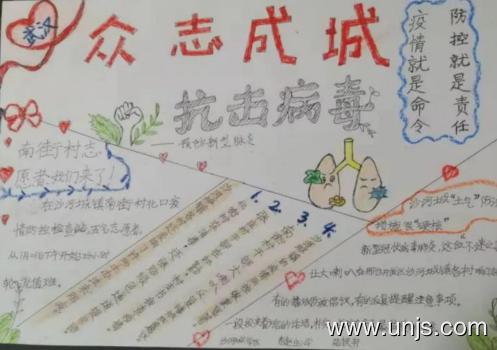 2020年抗击肺炎疫情的手抄报