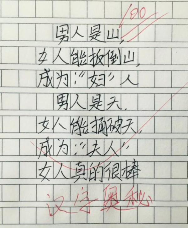 小学生作文《眼睛》火了,网友佩服文采,老师自愧不如 3