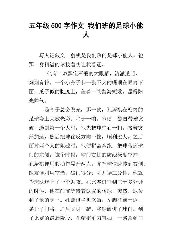 我们班的小能人_650字