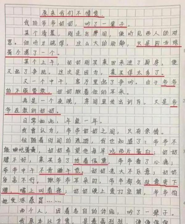 14岁女孩“爱情观”作文火了,网友:我活了30多年还没她看的透彻 3