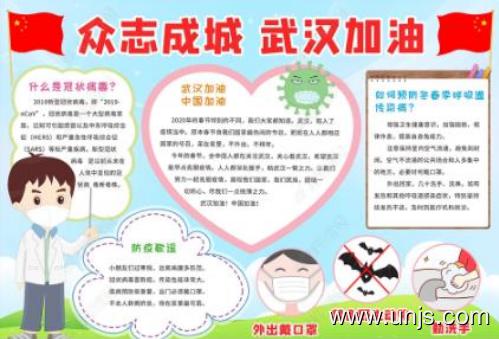 2020年抗击疫情从我做起手抄报 2