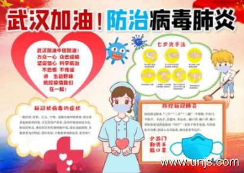 2020年抗击疫情武汉加油的手抄报图片