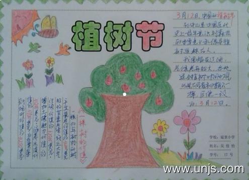 关于2020年最新的植树节手抄报 2