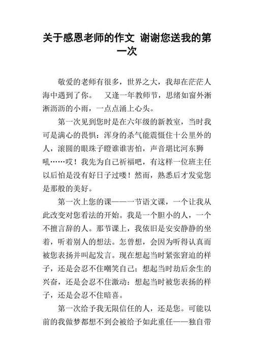 谢谢您，老师！ 关于感恩的作文500字
