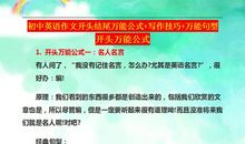 初中英语作文必备素材汇总，小同学认真记，英语写作满分不太难