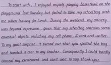 初二英语作文：父亲给我的礼物_450字