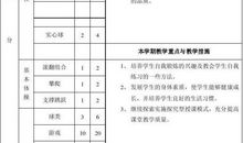 第一学期中小学体育工作计划