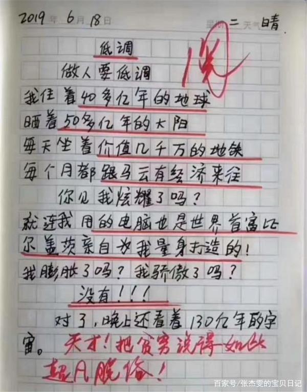 小学生0分作文走红,思路清奇气坏全家,老师:智商太高我教不了 2