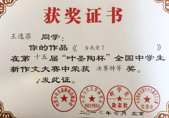 特等奖作文 “当我老了” 3