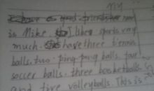 我的老师的小学英语作文